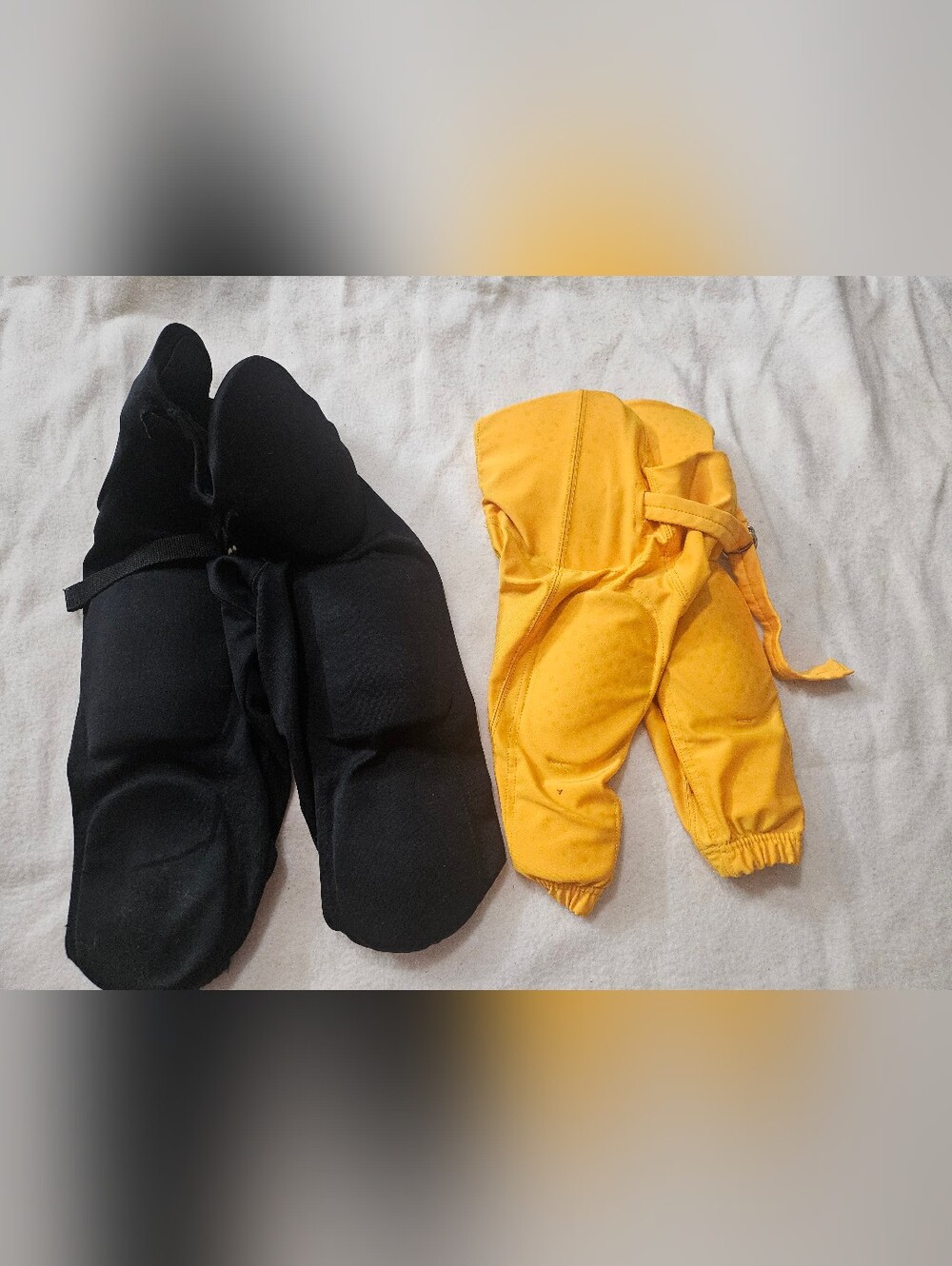 Kids Padded Football Pants - Black and Gold